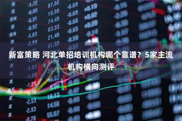 新富策略 河北单招培训机构哪个靠谱？5家主流机构横向测评